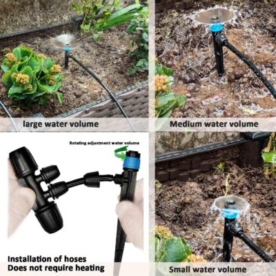 Drip Irrigation System for Greenhouse, Garden, Lawn, Potted Plants Black - Image 3